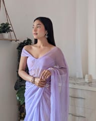 Dira By Dimple - Bouquet of Lavender (Sequins work Chiffon Saree)