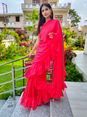 Dira By Dimple - Rylie Ruffle - Soft Silk Ruffle Saree