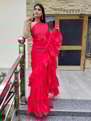 Dira By Dimple - Rylie Ruffle - Soft Silk Ruffle Saree