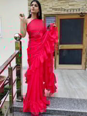 Dira By Dimple - Rylie Ruffle - Soft Silk Ruffle Saree