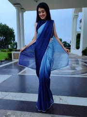 Dira By Dimple - Admiral Berry (Dual Shaded Satin Silk Saree)