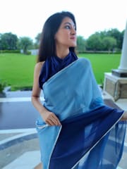 Dira By Dimple - Admiral Berry (Dual Shaded Satin Silk Saree)