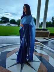 Dira By Dimple - Admiral Berry (Dual Shaded Satin Silk Saree)