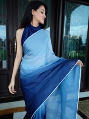 Dira By Dimple - Admiral Berry (Dual Shaded Satin Silk Saree)