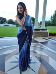Dira By Dimple - Admiral Berry (Dual Shaded Satin Silk Saree)