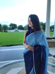 Dira By Dimple - Admiral Berry (Dual Shaded Satin Silk Saree)