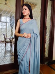 Dira By Dimple - Misty Cove - Soft Jute Saree