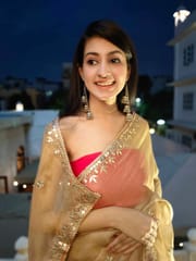 Dira By Dimple - Imperial Topaz Kota Silk Saree with Gota Work
