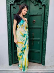 Dira By Dimple - Shibori Printed Chiffon Saree
