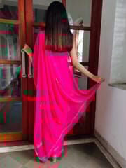 Dira By Dimple - Rebellious Rose (Rani Handwork Chiffon Saree)