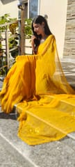 Dira By Dimple - Buttercup Voile (Hand Embroidered Chiffon Saree)