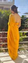 Dira By Dimple - Buttercup Voile (Hand Embroidered Chiffon Saree)