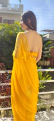 Dira By Dimple - Buttercup Voile (Hand Embroidered Chiffon Saree)