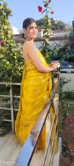 Dira By Dimple - Royal Radiance (Banarasi Silk Organza Saree in Mustard Yellow)