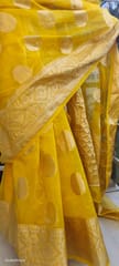 Dira By Dimple - Royal Radiance (Banarasi Silk Organza Saree in Mustard Yellow)