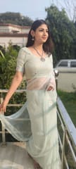 Dira By Dimple - Glitter Grace (Pastel Chiffon Saree with Thread and Sequins Handwork Buttis)