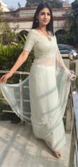 Dira By Dimple - Glitter Grace (Pastel Chiffon Saree with Thread and Sequins Handwork Buttis)