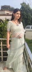 Dira By Dimple - Glitter Grace (Pastel Chiffon Saree with Thread and Sequins Handwork Buttis)