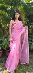 Dira By Dimple - Pearl Petals (Printed Organza with Pearl lace border Saree)