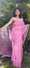 Dira By Dimple - Pearl Petals (Printed Organza with Pearl lace border Saree)