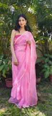 Dira By Dimple - Pearl Petals (Printed Organza with Pearl lace border Saree)