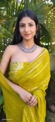 Dira By Dimple - Henna Bliss (Pure Georgette Zari Striped Saree)