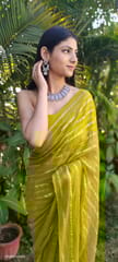 Dira By Dimple - Henna Bliss (Pure Georgette Zari Striped Saree)