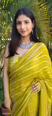 Dira By Dimple - Henna Bliss (Pure Georgette Zari Striped Saree)
