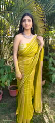 Dira By Dimple - Henna Bliss (Pure Georgette Zari Striped Saree)