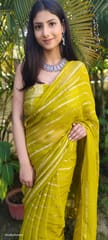 Dira By Dimple - Henna Bliss (Pure Georgette Zari Striped Saree)