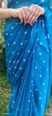 Dira By Dimple - Opal Wander (Blue Bandhej Chiffon Saree)