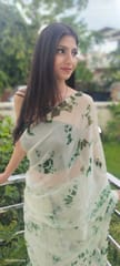 Dira By Dimple - Mint Serenity (Shibori Green Chiffon Saree)