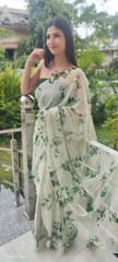 Dira By Dimple - Mint Serenity (Shibori Green Chiffon Saree)