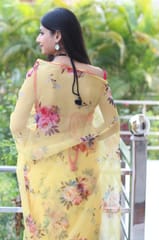 Dira By Dimple - Pastel Harmony (Printed Organza Saree)