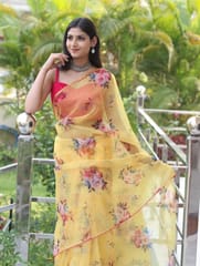 Dira By Dimple - Pastel Harmony (Printed Organza Saree)