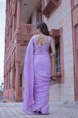 Dira By Dimple - Dreamy Lavendar (Thread work pure georgette saree)