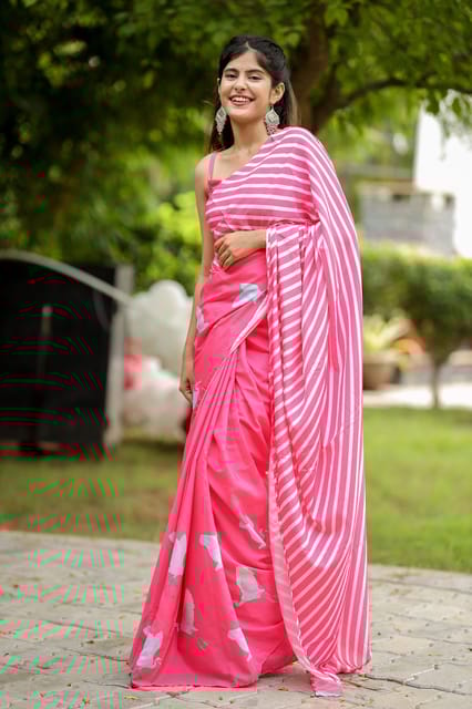 Dira By Dimple - Celestial Wings (Printed Satin Silk Saree)