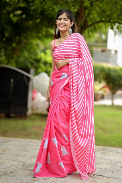 Dira By Dimple - Celestial Wings (Printed Satin Silk Saree)