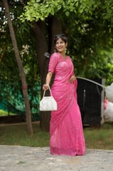 Dira By Dimple - Sparkling Rose (Pure georgette Sequins Work Saree)