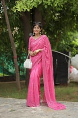 Dira By Dimple - Sparkling Rose (Pure georgette Sequins Work Saree)