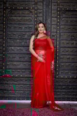 Dira By Dimple - Pearl Elegance (Chiffon Saree with handwork of pearls)