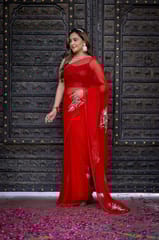 Dira By Dimple - Pearl Elegance (Chiffon Saree with handwork of pearls)