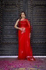 Dira By Dimple - Pearl Elegance (Chiffon Saree with handwork of pearls)