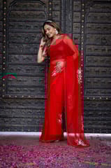 Dira By Dimple - Pearl Elegance (Chiffon Saree with handwork of pearls)