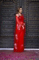 Dira By Dimple - Pearl Elegance (Chiffon Saree with handwork of pearls)