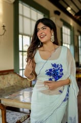 Dira By Dimple - Starlit Glamour (Hand Embroidered Chiffon Saree)