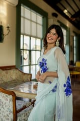 Dira By Dimple - Starlit Glamour (Hand Embroidered Chiffon Saree)