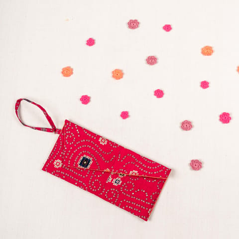 Manju Clutch - Pink Silk