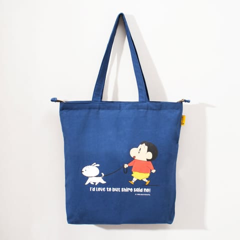 Thela Gaadi -Shinchan: Shiro Zipper Tote Bag