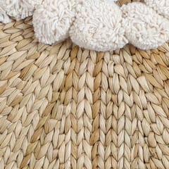 Smitam Lifestyle - Kauna Grass Boho Shopping Bag with Pompom